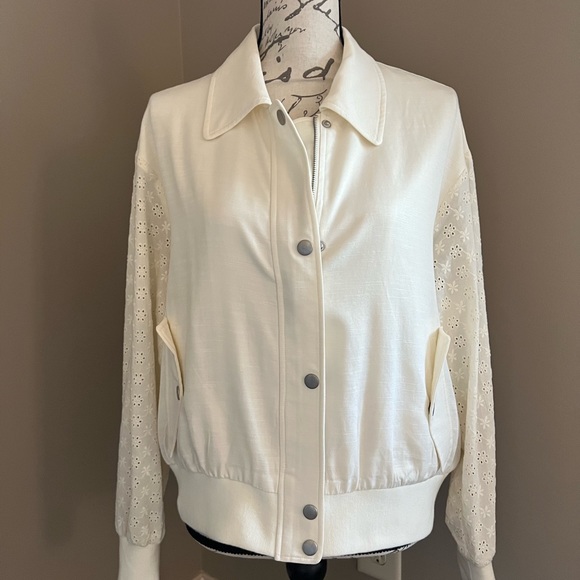 7 For All Mankind Jackets & Blazers - NWOT  7 for all Mankind Bomber Eyelet Jacket
